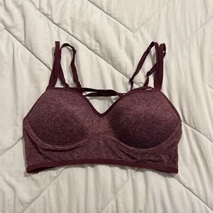 VS PINK Heathered Maroon/Burgundy Bralette